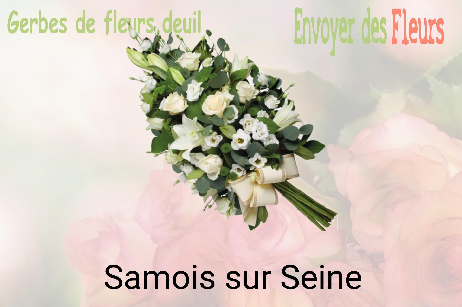 Gerbe de fleurs de deuil livrée à Samois-sur-Seine